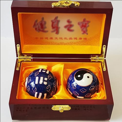 SchAan Qi Gong Kugeln Massagebälle Baoding Bälle Baoding Ball, chinesischer Massage-Übungs-Stressball(Color:9,Size:)