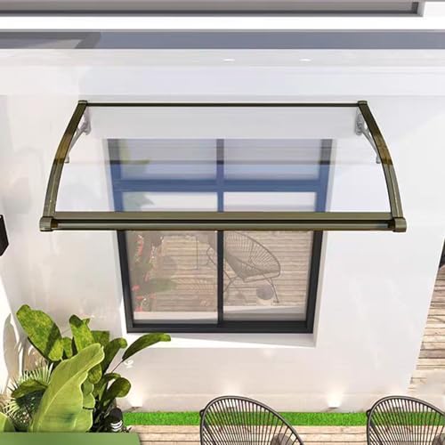 Vordach Haustür Überdachung,Vordach für Eingangstür,UV Beständig Transparent Haustürvordach für Draußen Sonnenschutz Regenschutz,für Garage Fenster Haus Balkon Pavillion (60x130cm/24 x51)