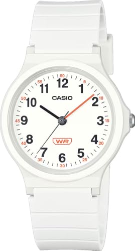 Casio Vintage weißes Harz Armband Uhr LQ-24B-7BEF, Weiß, blank