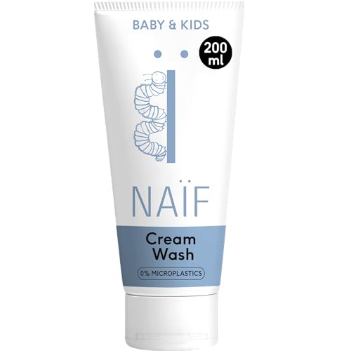 Naïf Reichhaltige Duschcreme - 200 ml - für Baby und Kind - Natürliche Inhaltsstoffe - 100% Vegan