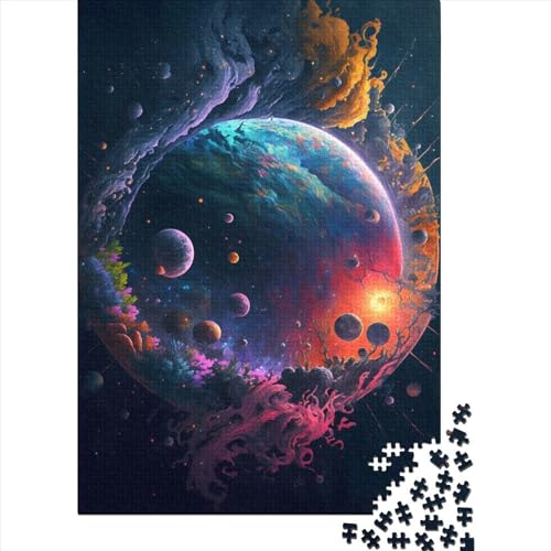 Schwierige, anspruchsvolle Puzzles, 1000 Teile, Traumgalaxie, Holzpuzzle für Erwachsene, Puzzle, Entspannungspuzzles, Spiele, Denksportaufgaben, 75 x 50 cm