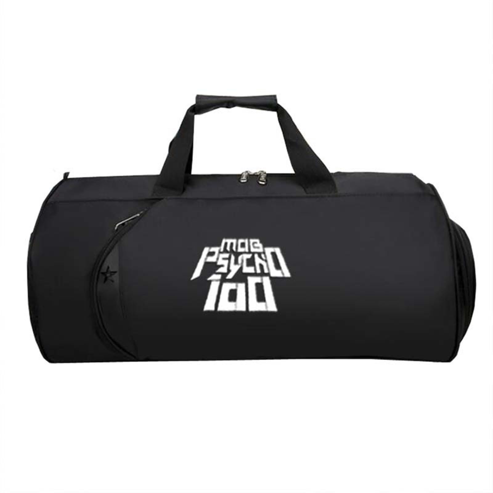 M-ob Psyc-ho 100 HandgepäCk Tasche, Leichte Faltbare Duffel Taschen, Reisetasche Weekendertasche füR Damen Herren Flugzeug(Black 3)