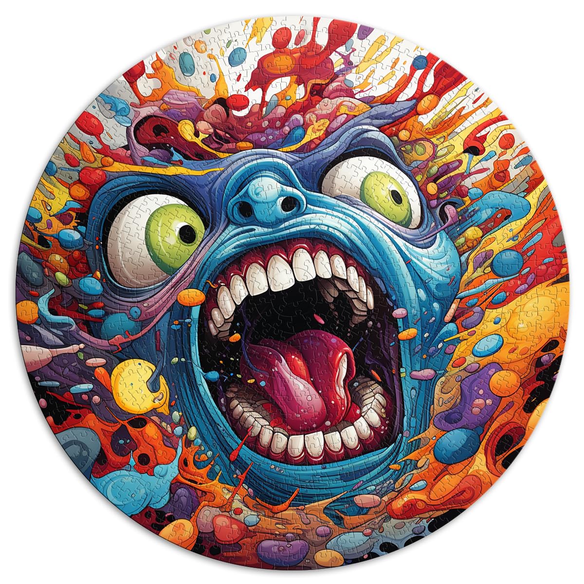 Puzzle Seltsames Monster, 1000 Puzzles für Erwachsene, 26,5 x 26,5 Zoll, einfache Puzzles, jedes Teil ist einzigartig – anspruchsvolles, unterhaltsames Spiel für die ganze Familie