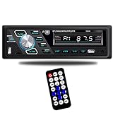 VIGORFLYRUN 24 V Autoradio Bluetooth Stereo MP3 Player unterstützt Freisprechanrufe FM Dual USB Ports TF AUX IN Voice Assist Datei Lesefunktion mit ISO-Stecker und Fernbedienung