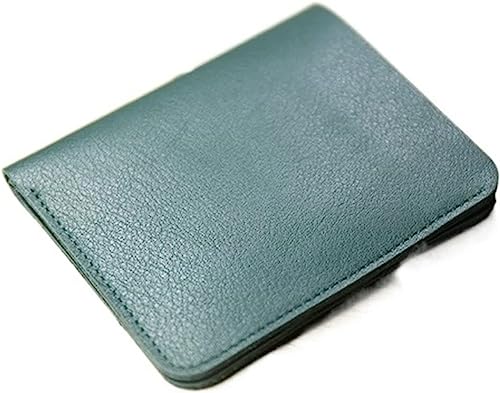 VSULZVNU Kartenetuis Echtes Leder Junge Männer Kleine Brieftasche Kartenhalter Luxus Designer Kurze Standard Geldbörsen Lässige Schlanke Geldtasche Minimalistische Geldbörse (Farbe: Blau)