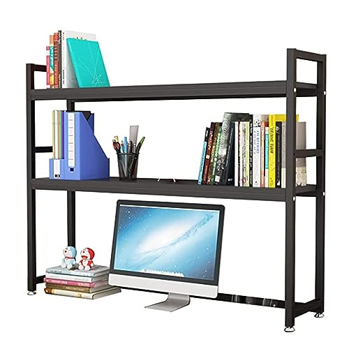 Kleines Schreibtisch-Bücherregal - Erweiterbarer Schreibtisch-Aufbewahrungs-Organizer, Verstellbare Bücherregal-Schreibtisch-Racks, Schreibtisch-Bücherregal für Computertisch, Holzmetall, für das Ho