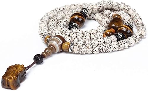 Buddhistische Gebetsperlen, China-Buddha-Perlen, 108 Gebetsperlen, Mala-Armband, Naturholz, Stern, Mond, Bodhi, tibetisch-buddhistische Meditation, Halskette, Schmuck, Jahrestag (Farbe: einfarbig)