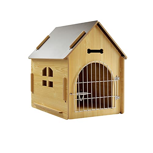 Four Seasons Universal-Haustier-Katzenhaus für den Innenbereich Kleine und mittelgroße Katzen- und Hundekäfige aus Holz, geeignet für Wohnzimmer, Balkon, Innenhof (B 80 * 55 * 74cm)