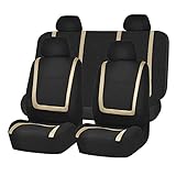 FUJIUM Sitzbezüge Auto Set für VW UP 2012+, Fit Komplettset Autositzschoner, Autositzbezüge Set, Auto-Zubehör Innenraum, Auto-Schonbezüge,E-Gold