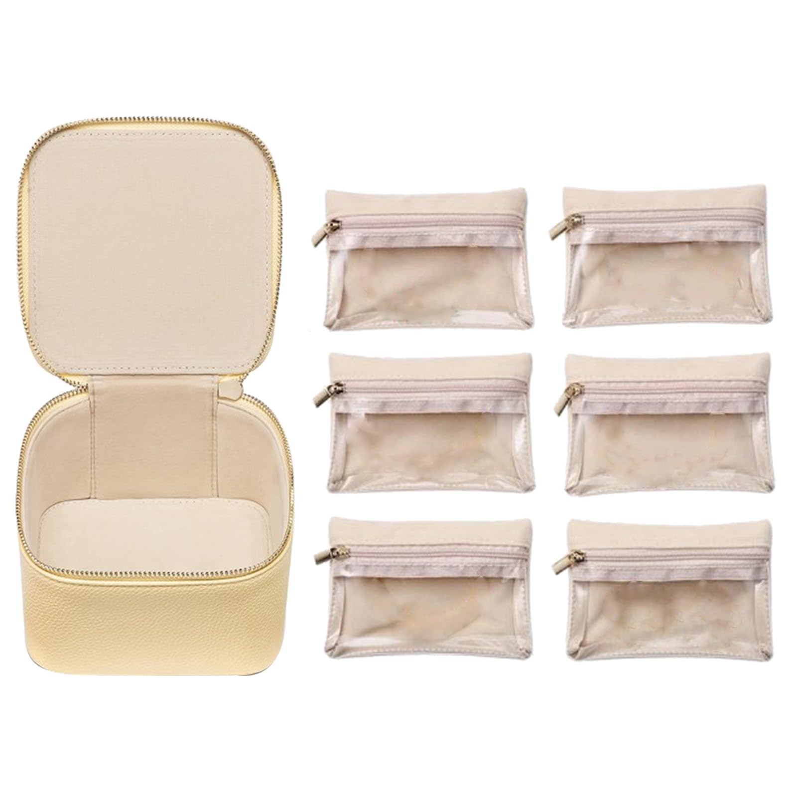 Ranuw Schmucketui Mit 6 Fächern Kleine Schmuck Display Box Stilvoller Schmuck Organizer Elegantes Geschenk Für Frauen