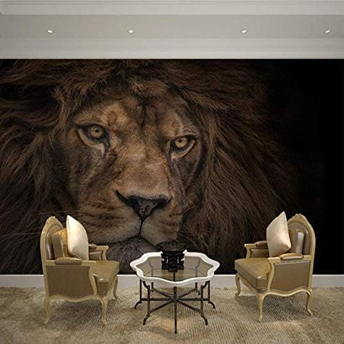 XLMING Stereoskopisches Wildtier Löwe Küche Esszimmer Arbeitszimmer Wohnzimmer TV Hintergrund Wand 3D Tapete-400cm×280cm