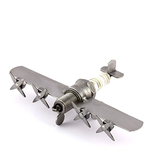 Steelman24 I Schraubenmännchen Flugzeug Mini B52 I Made in Germany I Handarbeit I Geschenkidee I Stahlfigur I Metallfigur I Metallmännchen