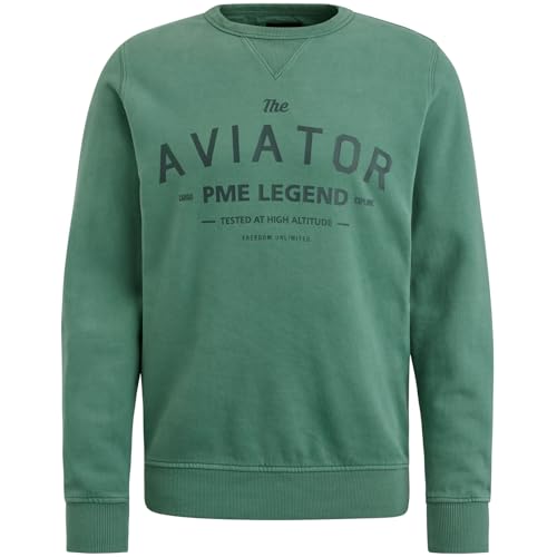 PME Legend Crewneck gd Terry with Spray Dark Ivy - M