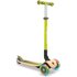 Globber Scooter Primo Foldable Wood lime grün mit Leuchtrollen