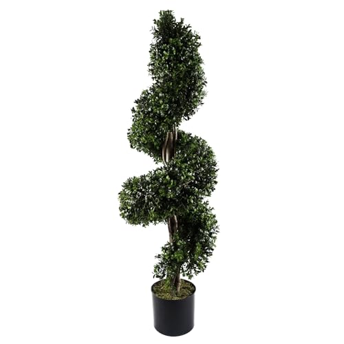 Leaf Geschützter künstlicher Formschnittbaum, 120 cm, Buxus Spirale, UV