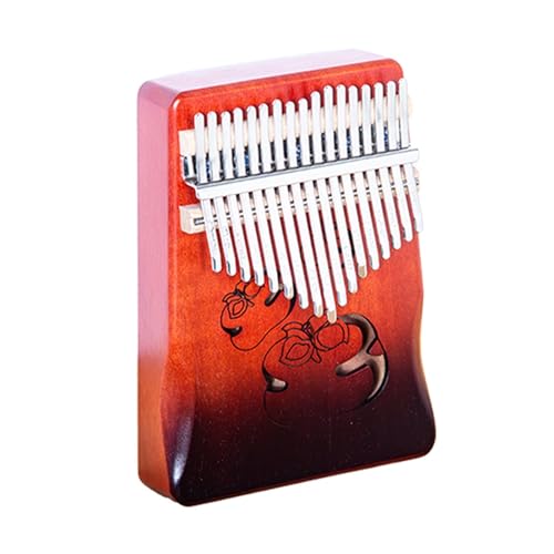 Kalimba Daumenklavier Holz Retro Farbe 17 Töne kleines Instrument Finger Klavier Daumen Klavier Kalimba Finger Klavier Instrument Mini (Color : 3/4)