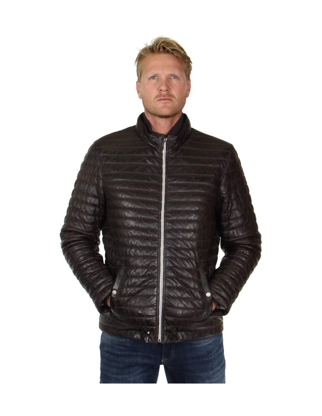 Oakwood Herren Gang Jacke, Braun (Choco 505), Large (Herstellergröße: 52)