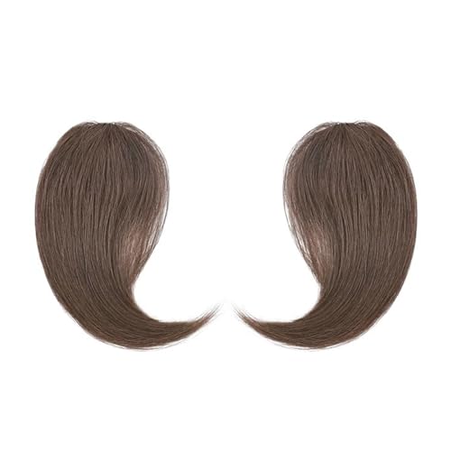 Pony Extension für Damen Clip-on-Pony aus 100% Echthaar mit Mittelteil, einseitiger/zweiseitiger Pony, Remy-Haar in Verlängerung, französischer unsichtbarer 2-teiliger Pony Fringe Bangs(E)