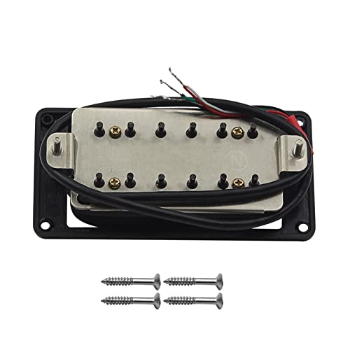 ZENGXUE Schwarzer Alnico 5 E-Gitarren-Humbucker-Pickup Mit Flachem Pickup-Rahmen Hals/Bridge-Pickup Wählen Humbucker Tonabnehmer Set (Color : 1pc neck)