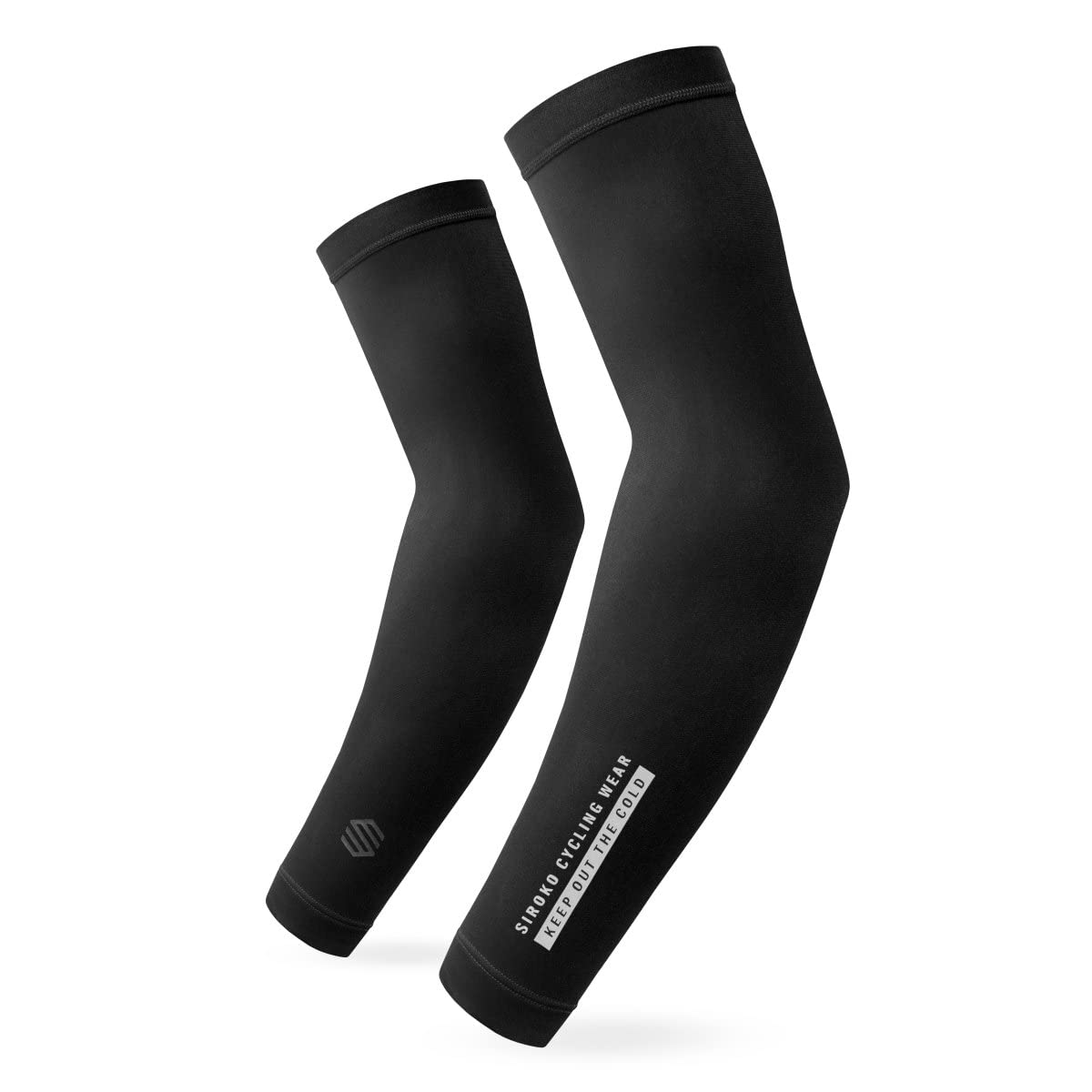 SIROKO ColdBlock Thermo-Armlinge für Herren und Damen, Schwarz, Schwarz , M/L