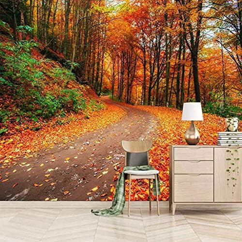 Red Leaf Landscape 3D Tapeten Wanddekoration Fototapete Sofas Wohnzimmer Wandbild Schlafzimmer-350cm×256cm