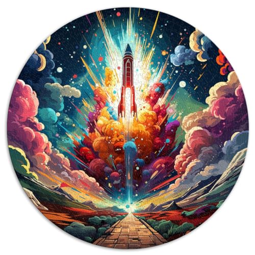 Puzzles für Rocket, bunt, 1000 Puzzles für Erwachsene, 26,5 x 26,5 Zoll, Entspannungs-Puzzlespiele, Denksportaufgaben, Stressabbau, Urlaub zu Hause, Zeit totschlagen