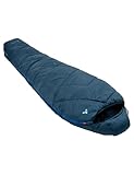 VAUDE Mumienschlafsack Sioux 800 II Blau, atmungsaktiver 3-Jahreszeiten Schlafsack 2°C – 8°C, kompakter Kunstfaserschlafsack 220x80 cm Reisverschluss links für Indoor & Outdoor-Camping