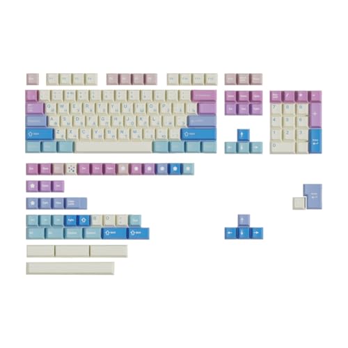 Pyugxab 150 Tasten Tastenkappen PBT-Material Tastatur-Tastenkappen Cherry-Profil Sublimations-Tastenkappe für die Meisten Mechanischen Tastaturen B