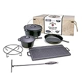 Jim Beam BBQ Topf-Set, Gusseisen, (9-tlg)