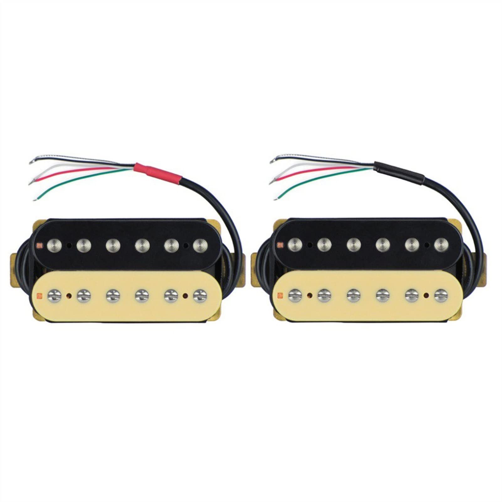 ZENGXUE Set Aus Hals + Brücke E-Gitarre Humbucker Pickup Passive Keramikmagnet Zebra Gitarrenteile Humbucker Tonabnehmer Set