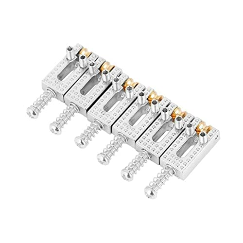 6 Stücke E-Gitarren-Roller-Brücke Tremolo-Sättel Für Tl St. Elektrische Gitarre Gitarrebrücke(6pcs Sliver)