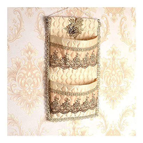 BFVAKBKYT Hängende Lagerung über der Tür, Wall Door Closet Hanging Storage Bag Organizer 4 Pockets Wall Mounted Storage Bag(Beige,2 Pockets)