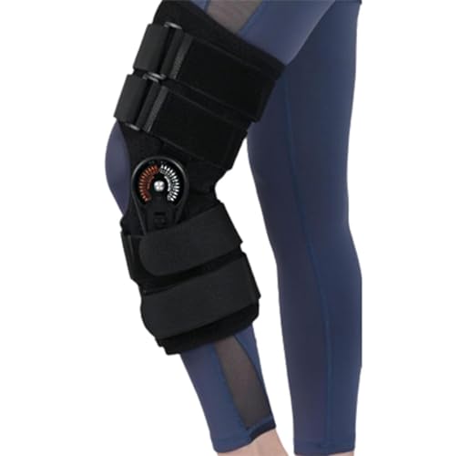 Post-OP, aufklappbare Kniestütze, Knie-Wegfahrsperre, Beinstützen, orthopädische Patella-Kniestütze for Meniskusriss, Arthritis, Korrektur, Haltung, Arthrose (Size : M)