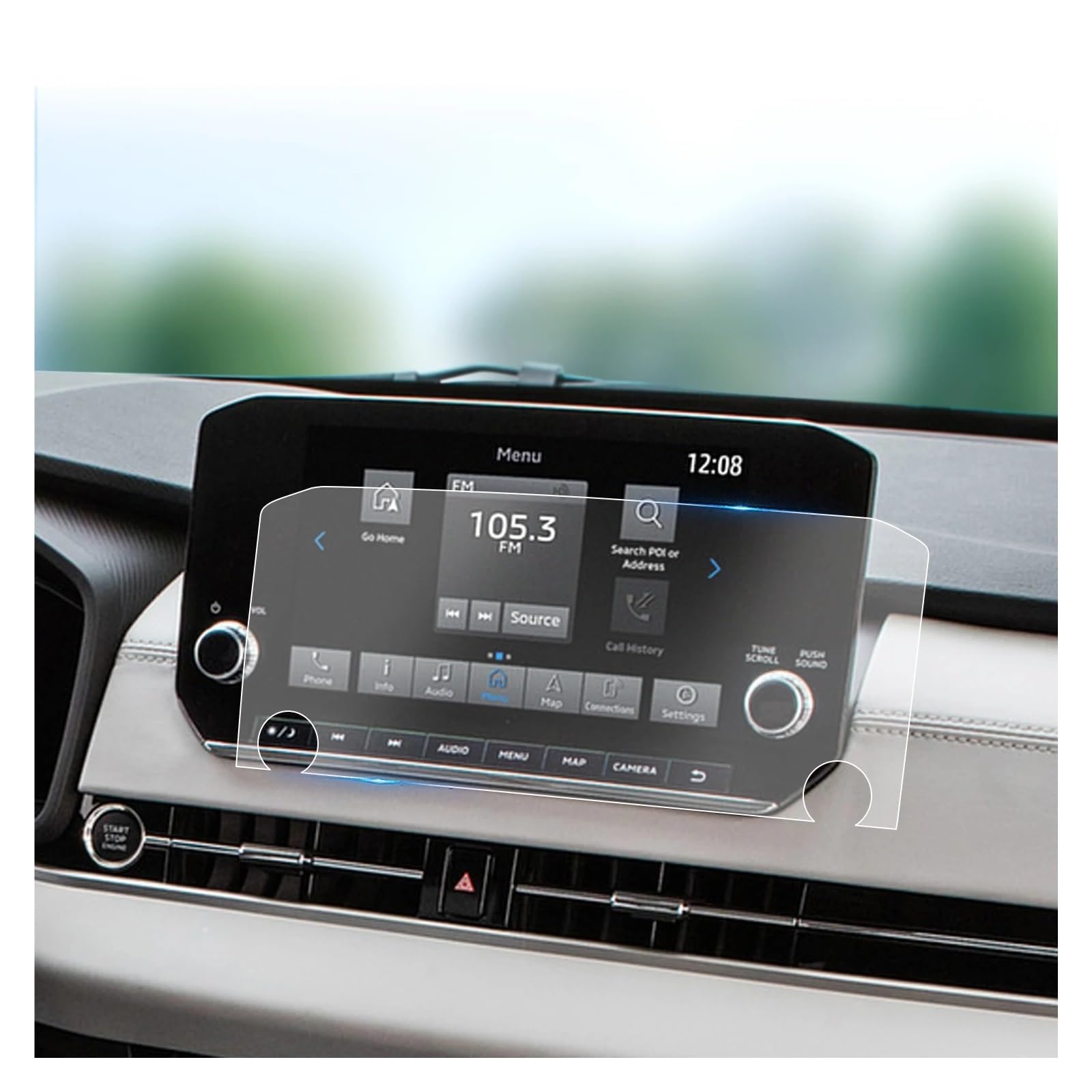 Für Outlander Für GN Für PHEV 2023 2024 Auto Multimedia Radio Display Auto Innen Zubehör Nano Screen Protector Navigation Schutzfolie Navigations-Displayschutz(9-Inch)