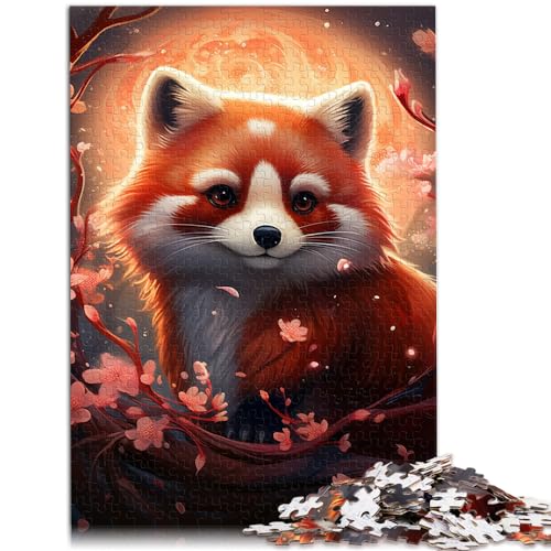 Puzzlespiele, Bunter roter Panda, 1000-teiliges Puzzle, Holzpuzzle, jedes Teil ist einzigartig – anspruchsvolles, unterhaltsames Spiel für die ganze Familie, 1000 Teile (50 x 75 cm)