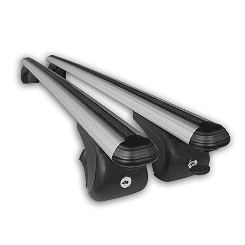 Omtec Bold Bar V1 Dachträger-Set für Fiat Doblo/Scudo/Qubo, Aluminium, Anti-ol, Längenstange, Silber