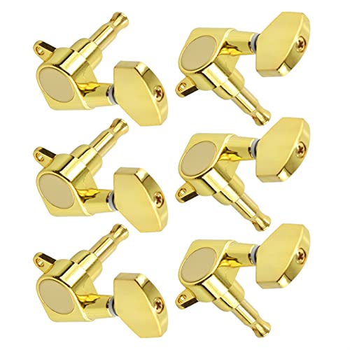 Gitarren Stimmwirbel 1 Satz Von 6 Stücke Big Quadratische Versiegelte Gitarre Tuning Pegs Keys Tuner Machine Köpfe Für E-Gitarre Schwarz/Gold/Chrome (Color : Gold 3R3L)