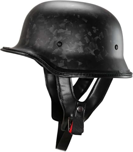 Retro-BOL-Motorrad-Bols-Helm, Jet-Helm Im Deutschen Stil, Mit DOT/ECE-Zulassung Und Herausnehmbarem Innenfutter, Halber Motorradhelm Für Erwachsene, Damen Und Herren B,XL61-62CM