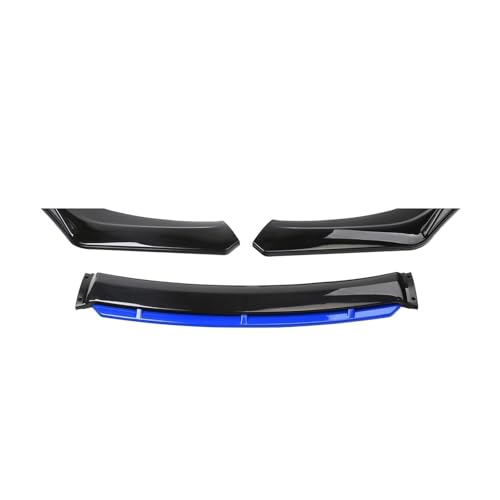 Splitter Imousinenbreite Unter 176 cm Universeller Auto-Frontstoßstangenlippen-Bodykit Spoiler Aus Kohlefaser Dekorative Streifen Stoßstangen Lippensplitter Frontlippe(Black Blue)