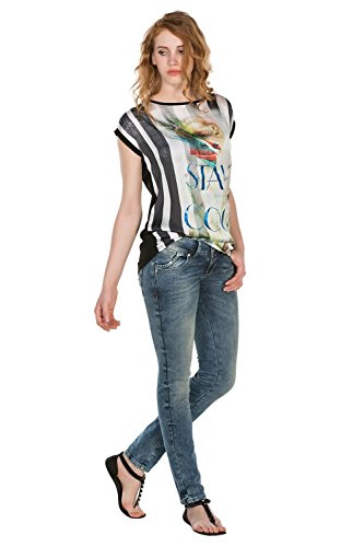 LTB JEANS Damen Jeans Slim MOLLY - Normal Waist Slim-Fit Jeans mit Reißverschluss und Stretch - MOLLY MAISON WASH Jeanshose Mittelblau 30W / 34L