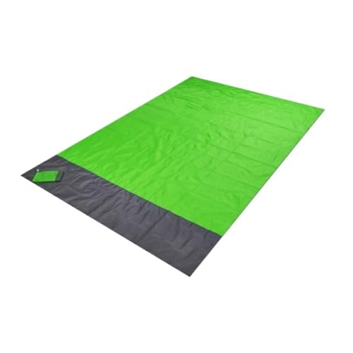 MOHUIED 200x210cm /200x140cm Tasche Picknick Pad wasserdichte Strand Matte Sand Freies Decke Camping Outdoor Picknick Zelt Klapp Abdeckung Stranddecke Sandfrei(Green Mat,200x140cm)