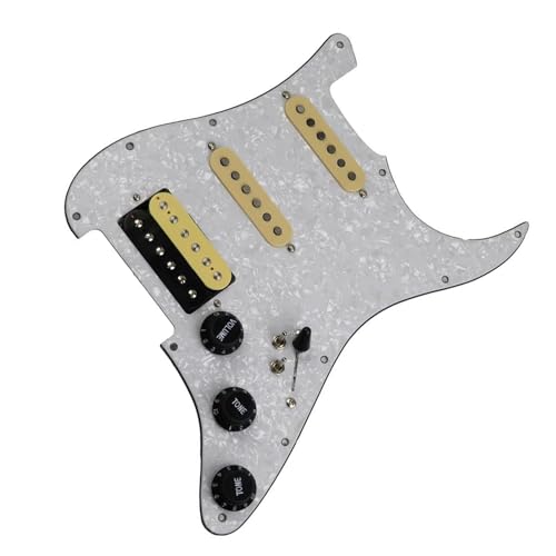 Standard-Pickguard-Tonabnehmer 7-Wege-Typ voll bestückter SSH-Gitarre, vorverkabelter Schlagbrett-Tonabnehmer, Single-Coil-Humbucker-Tonabnehmer (Color : 2)