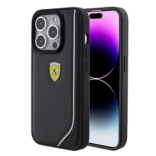 CG MOBILE Ferrari iPhone 15 Pro Hardcase-Rückseite - Reflective - Schwarz -Schutzhüle iPhone 15pro (Schwarz)