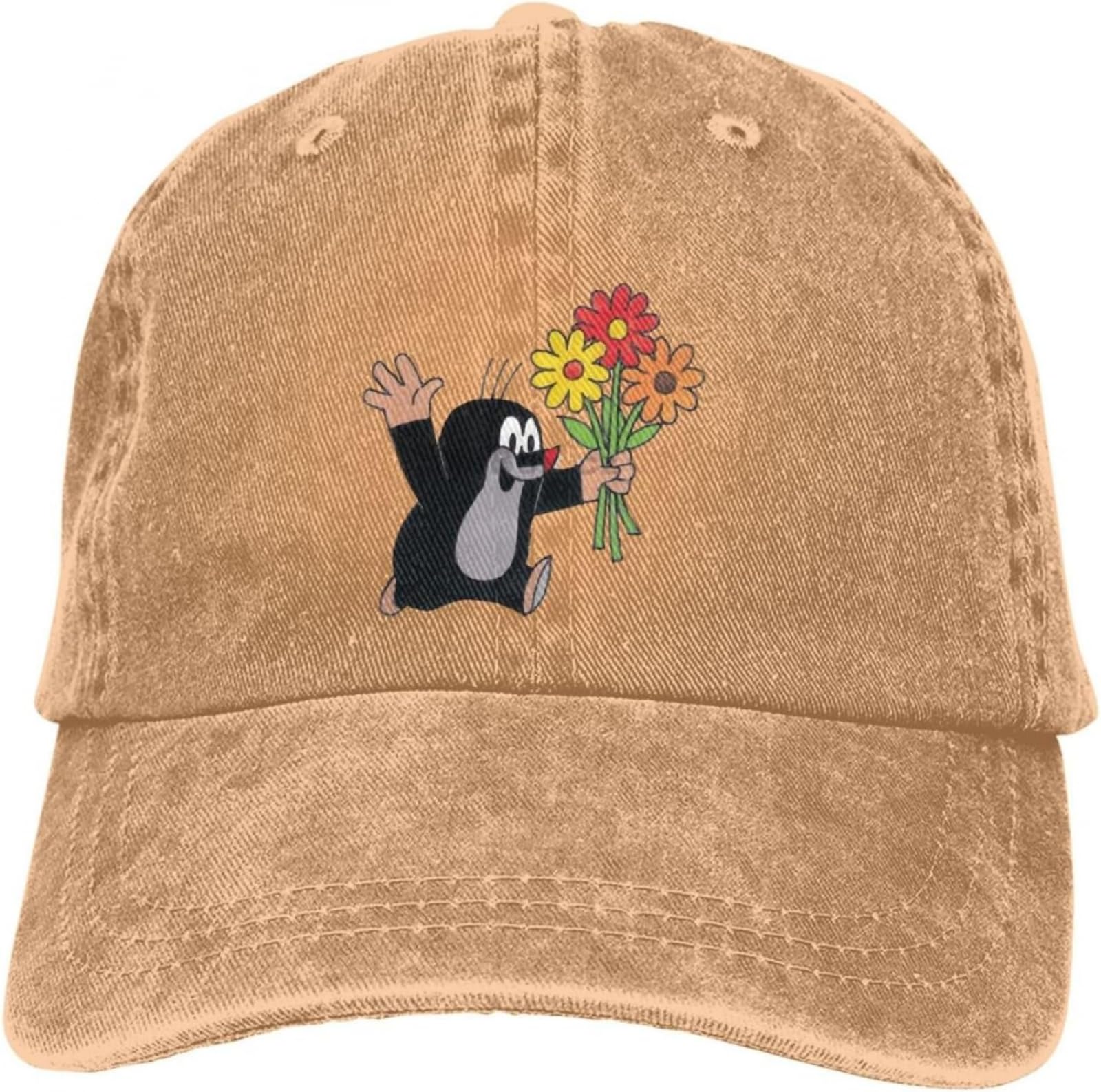 GPMZZMIX Baseballkappe Hiphop Sonnenhut Der Maulwurf Mehrfarbige Mütze Schirmmütze Damenmütze Niedliche Blume Personalisierte Visierschutzhüte Geschenk