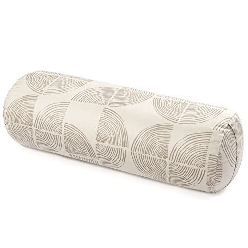 Lotuscrafts Yogarolle für Yin Yoga Ø24 cm - Yoga Rolle mit Dinkelfüllung - Waschbarer Bezug aus Baumwolle - Yoga Bolster Rolle für Restorative Yoga - GOTS Zertifiziert