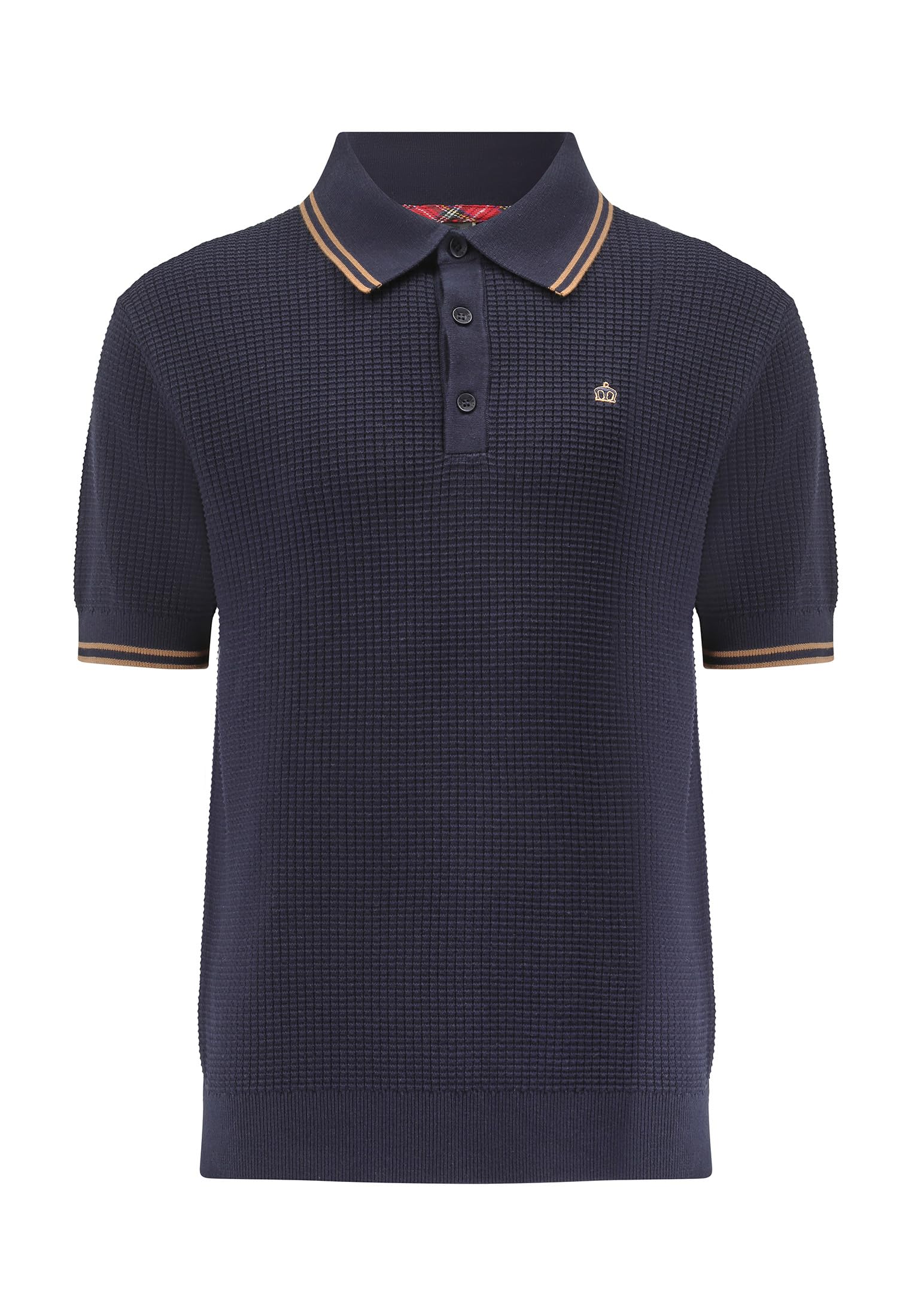 Merc Herren Edmund Poloshirt Sweater, Marineblau, M