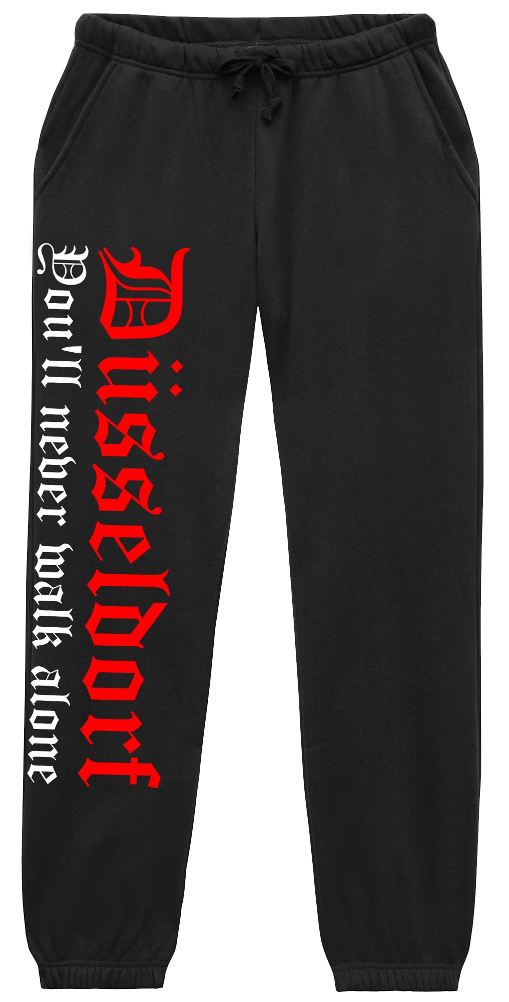 Düsseldorf Never Walk Alone Jogginghose | Düsseldorf Hose Herren Fussball Ultras Sport Freizeit | (XL)