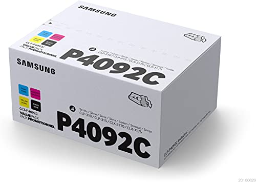 Samsung CLT-P4092C/ELS Original Toner - Value Pack (C/M/Y/K, Kompatibel mit: CLP-310/CLP-315/CLX-3170/CLX-3175 Series)