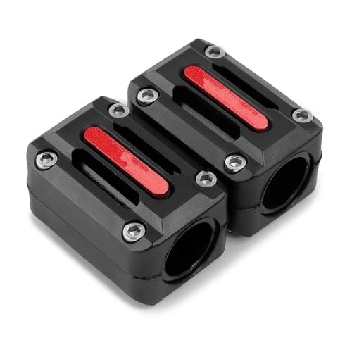 Motorrad Crashbars Motorradzubehör Motorschutz Stoßstangenschutz Dekorativer Block Stoßstangenschutzblock Für Alle Durchmesser 22/25/28 Mm Motorschutz Sturzbügel(Red)