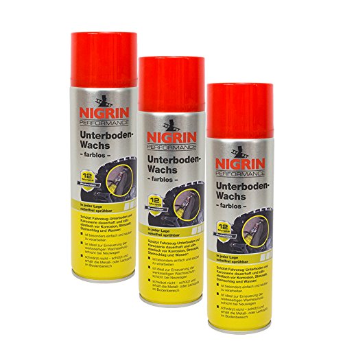 Nigrin 3X 74063 Performance Unterboden-Wachs, farblos 500 ml